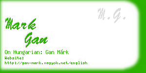 mark gan business card